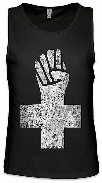 Urban Backwoods Tanktop Anarchist Cross Ärmelloses T-Shirt Anarchy Kreus Lo günstig online kaufen
