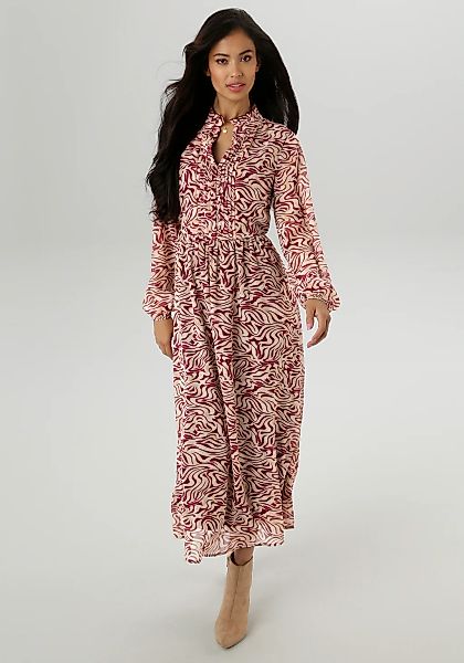 Aniston SELECTED Maxikleid mit aufwendiger und dekorativer Biesenverarbeitu günstig online kaufen