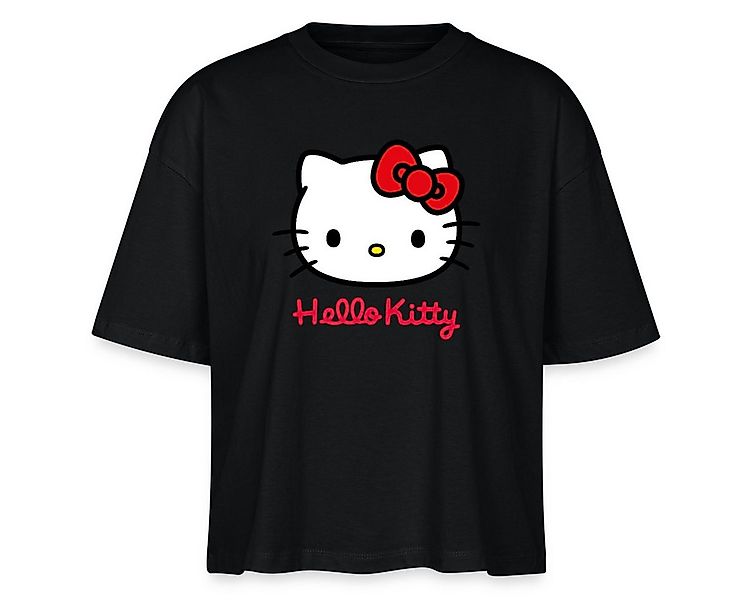 Spreadshirt T-Shirt Hello Kitty Klassisch Mit Schriftzug Boxy Shirt Damen ( günstig online kaufen