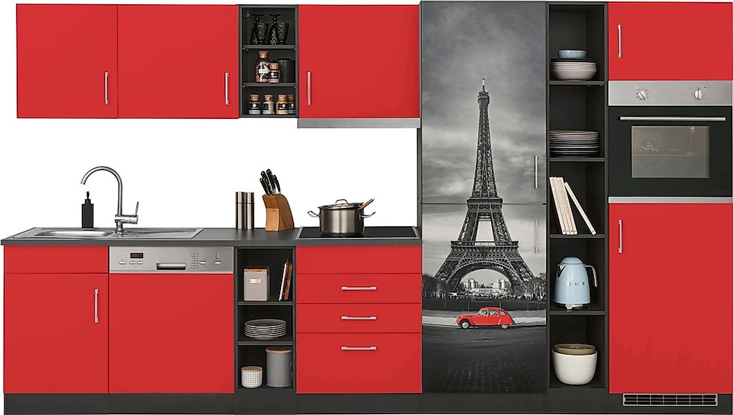 KOCHSTATION Küchenzeile "KS-Paris – Küchen mit einzigartigen Fotomotiven au günstig online kaufen