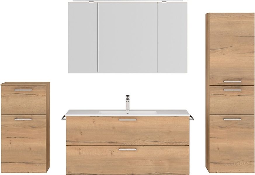nobilia® Badmöbel-Set »Tolvina«, (4 St., vormontiert, mit Soft-Close), inkl günstig online kaufen