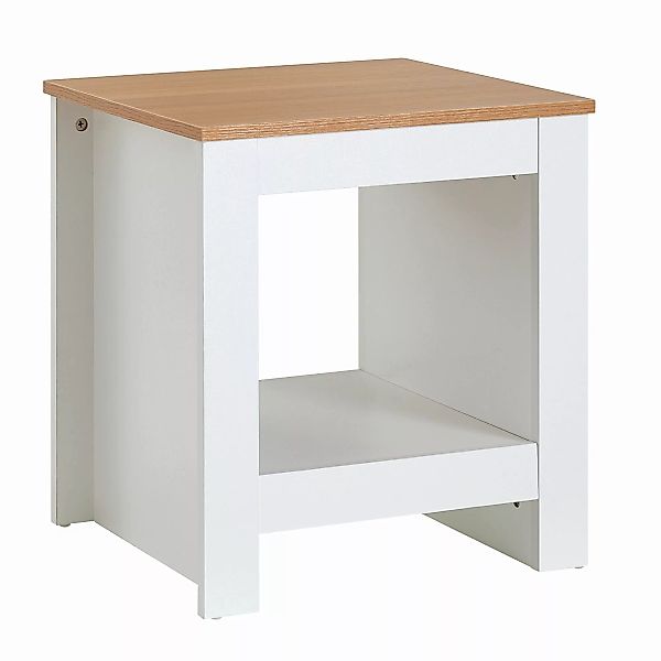 Nachttisch Weiß / Eiche 45x50x45 cm Nachtschrank Boxspringbett | Design Nac günstig online kaufen