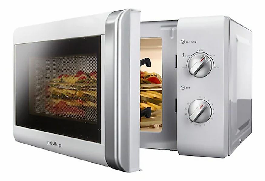 Privileg Mikrowelle »148438«, Mikrowelle, 800 W, mit 5 Leistungsstufen, sil günstig online kaufen