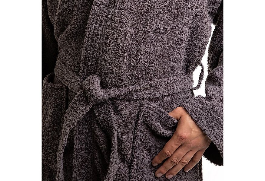 OAHOO Bademantel Unisex Frottee Bademantel mit Kapuze 100% Baumwolle, Extra günstig online kaufen