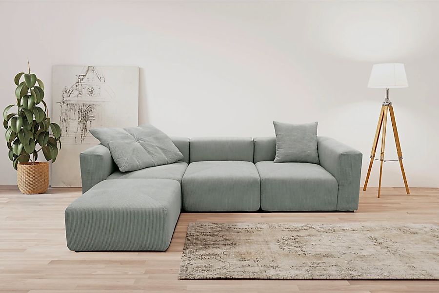 RAUM.ID Ecksofa "Gerrid L-Form", Cord-Bezug, Modulsofa, bestehend aus Eck- günstig online kaufen