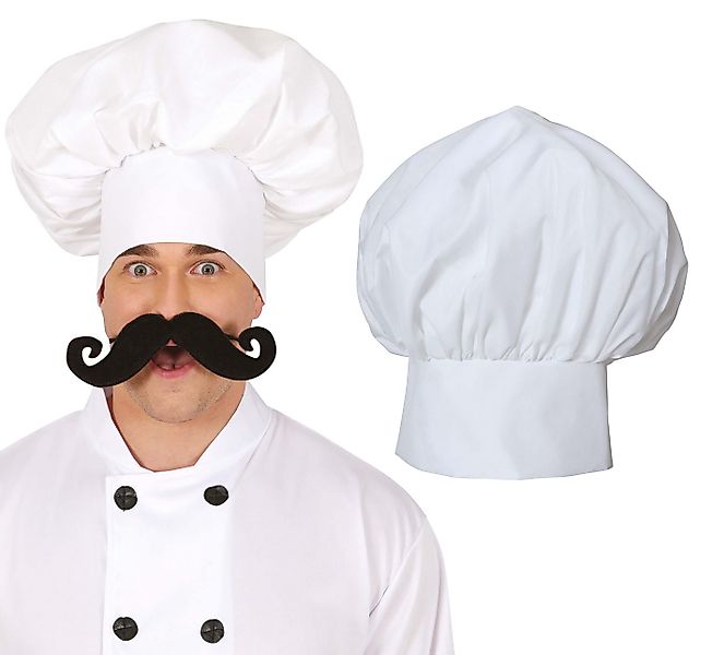 Fiestas Guirca Kostüm, Kochstil Chef Hut Weiß Karneval Party Accessoire Fas günstig online kaufen