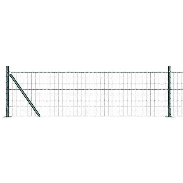 vidaXL Zaun mit Pfosten Grün 0,4 x 10 m Stahl und PVC 3350809 günstig online kaufen