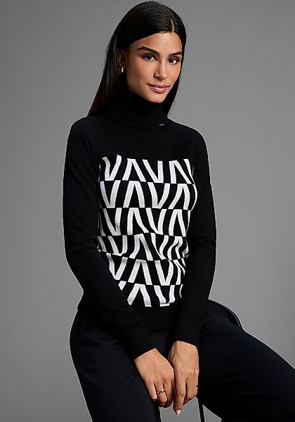 Bruno Banani Stehkragenpullover in grafischem Strickmuster - NEUE KOLLEKTIO günstig online kaufen