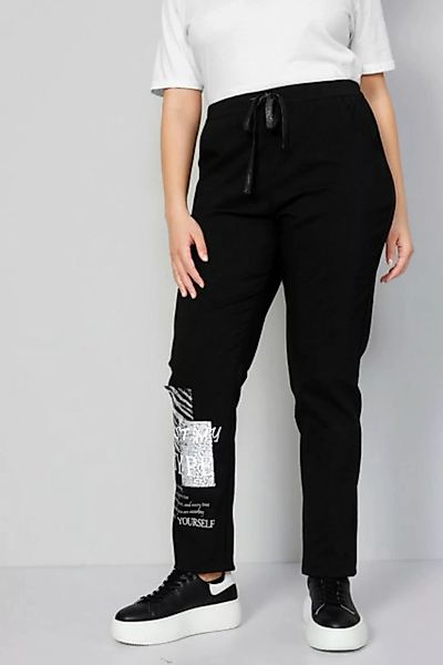 MIAMODA 5-Pocket-Jeans Joggpants Bein-Print Elastikbund günstig online kaufen