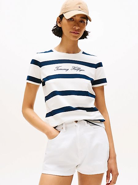 Tommy Hilfiger Kurzarmshirt "SCRIPT REG C-NK SS T-SHIRT", mit Tommy Hilfige günstig online kaufen