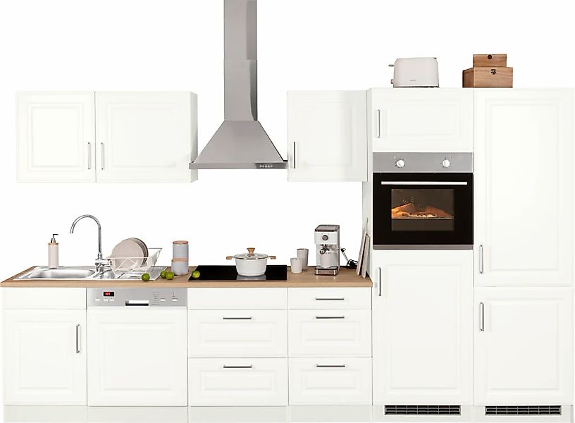 KOCHSTATION Küchenzeile "KS-Stockholm", Breite 340 cm, mit hochwertigen MDF günstig online kaufen