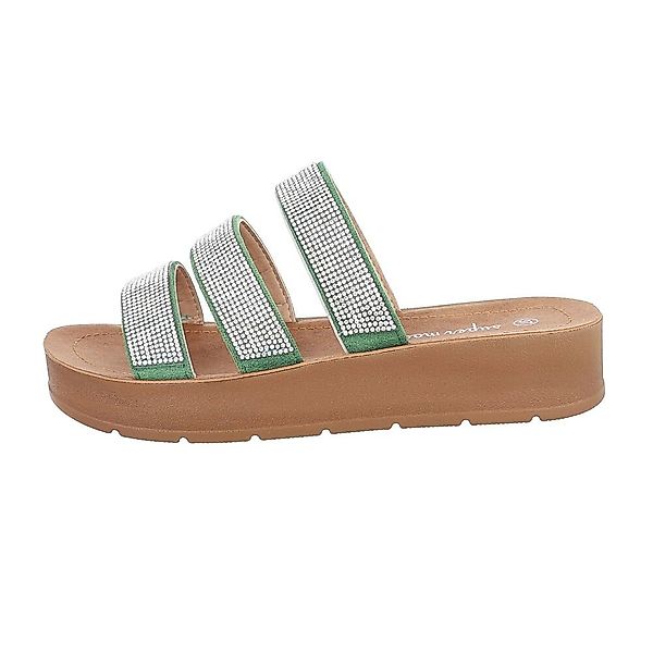 Ital-Design Damen Mules Freizeit Plateausandaletten Flach günstig online kaufen