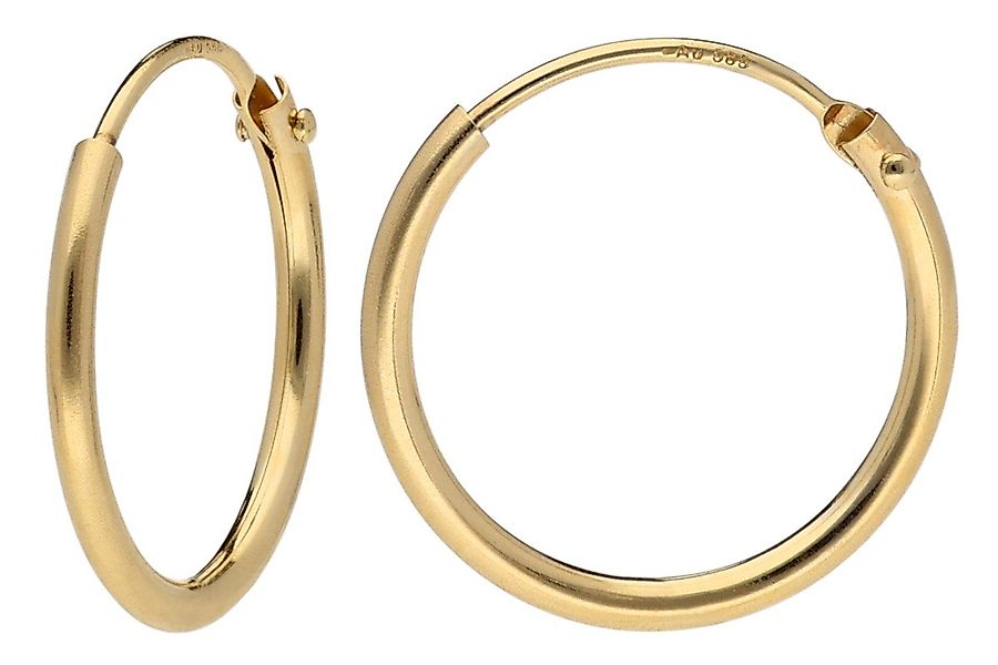 trendor Paar Creolen Damen-Gold 585 / günstig online kaufen