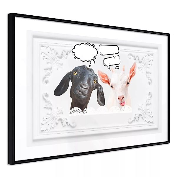 Poster - Conversation Of Two Goats günstig online kaufen