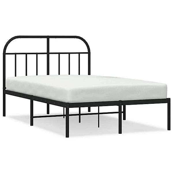 vidaXL Bettgestell mit Kopfteil Metall Schwarz 120x200 cm Modell 91796770 günstig online kaufen