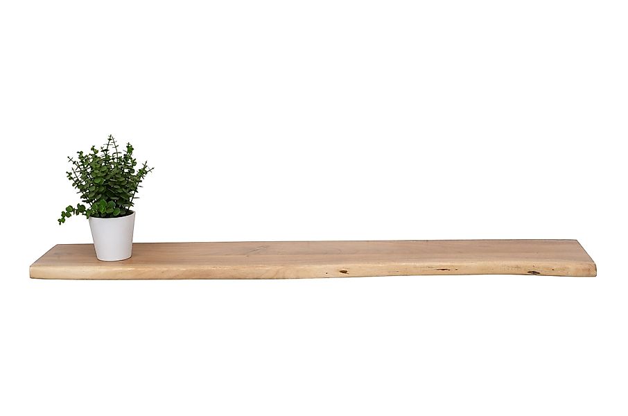 SAM® Wandregal Amara, massives Akazienholz, Baumkante, günstig online kaufen