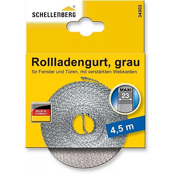 Schellenberg Rollladengurt Maxi 23 mm 4,5 m Grau günstig online kaufen