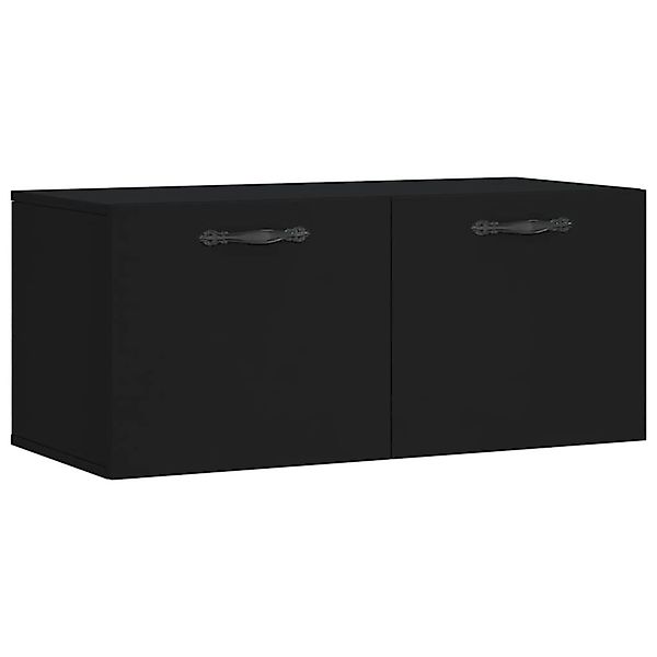 vidaXL Wandschrank Schwarz 80x36,5x35 cm Holzwerkstoff Modell 7 günstig online kaufen