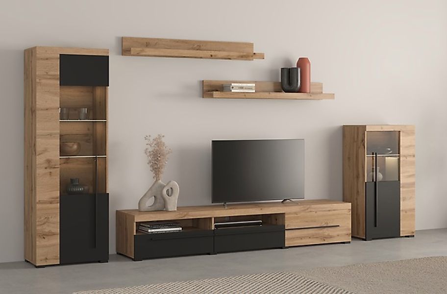 INOSIGN Wohnwand »Roger,Breite 270 cm moderne Mediawand ohne Beleuchtung« S günstig online kaufen