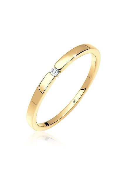 Elli DIAMONDS Verlobungsring Ehering Solitär Diamant Weiß (0.015 ct) 585 Ge günstig online kaufen