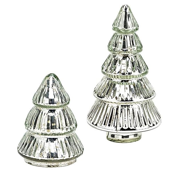 matches21 HOME & HOBBY Dekofigur Weihnachtsdeko Tannenbäume Glas Set Dekofi günstig online kaufen