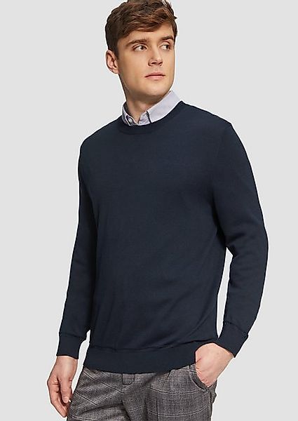 s.Oliver BLACK LABEL Strickpullover Edler Feinstrickpullover aus Baumwollmi günstig online kaufen