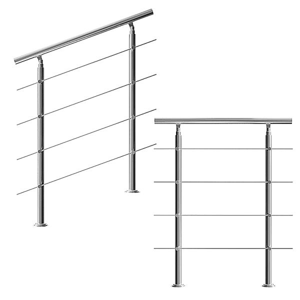 monzana Brüstungsgeländer 100cm, 4 Querstreben, 100 günstig online kaufen