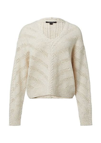 Comma Langarmshirt Strickpullover mit zarten Pailletten Pailletten günstig online kaufen