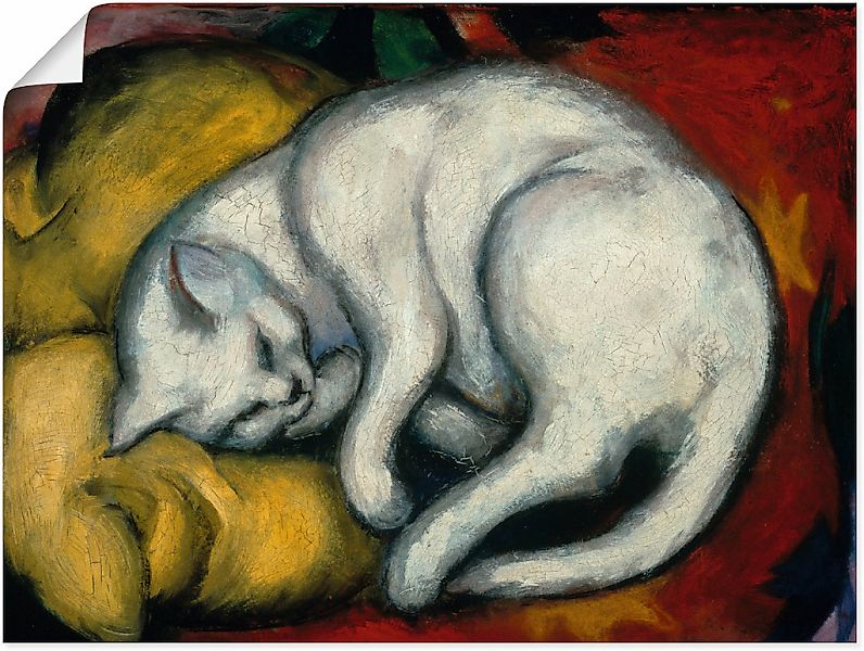 Artland Wandbild "Die weisse Katze. 1912", Haustiere, (1 St.), als Alubild, günstig online kaufen