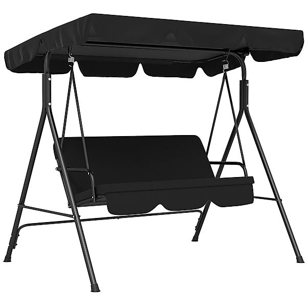 Outsunny Hollywoodschaukel Schaukelbank mit verstellbarem Dach, günstig online kaufen