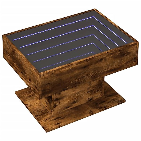 vidaXL LED-Couchtisch Räuchereiche 70x50x45 cm Holzwerkstoff 847536 günstig online kaufen
