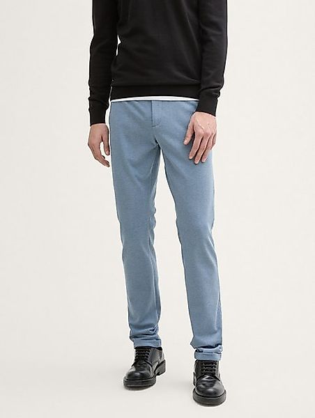 TOM TAILOR Chinohose TTTRAVIS Slim Chino Hose aus Piqué Jersey Reißverschlu günstig online kaufen