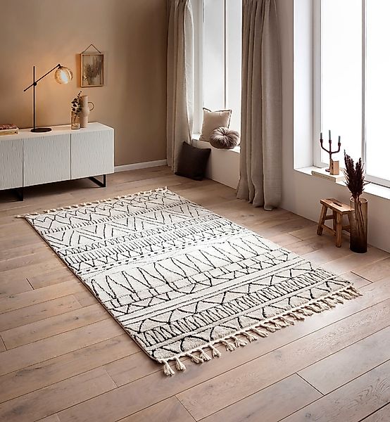 done.® Teppich »OCEAN«, rechteckig, 10 mm Höhe, modernes Scandi Design, Hoc günstig online kaufen