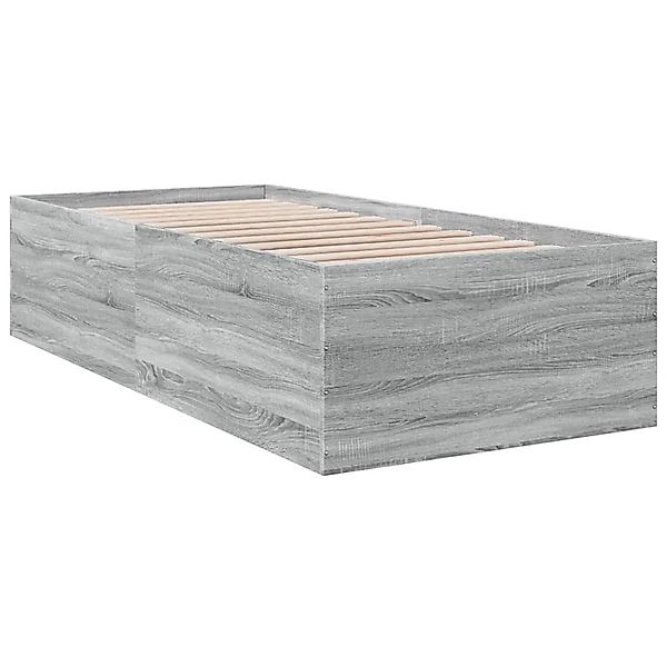 vidaXL Bettgestell Grau Sonoma 75x190 cm Holzwerkstoff 3280984 günstig online kaufen