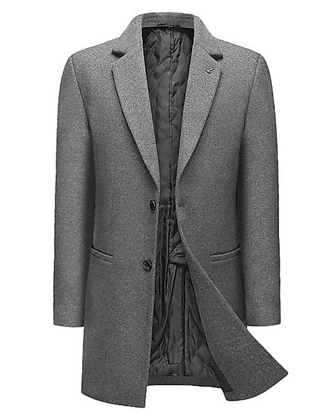 Allthemen Wollmantel Slim Fit Wintermantel Mittellang Wollmantel mit Revers günstig online kaufen