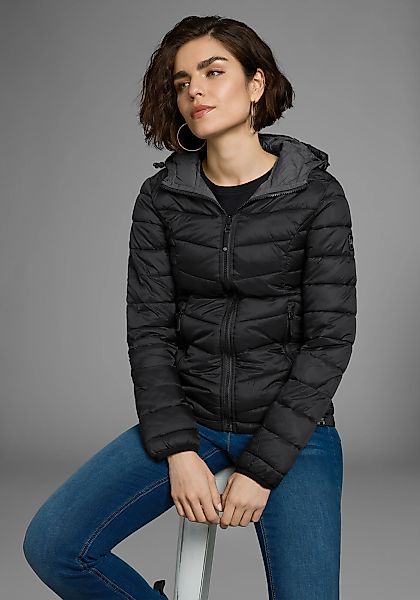 Polarino Steppjacke, mit Kapuze, für kühle Tage, aus leichtem Webmaterial, günstig online kaufen