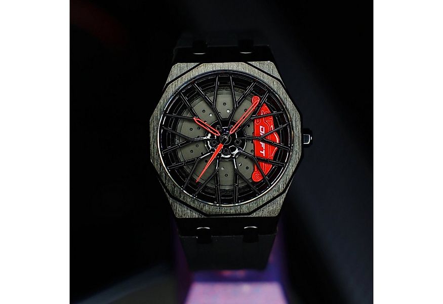 DRIFTELEMENT Quarzuhr DODECADON FELGENUHR, Dreidimensionales Felgendesign - günstig online kaufen