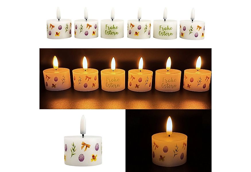 Online-Fuchs LED-Kerze - 6 LED-Teelichter mit Timer im Frühling-Design - Os günstig online kaufen