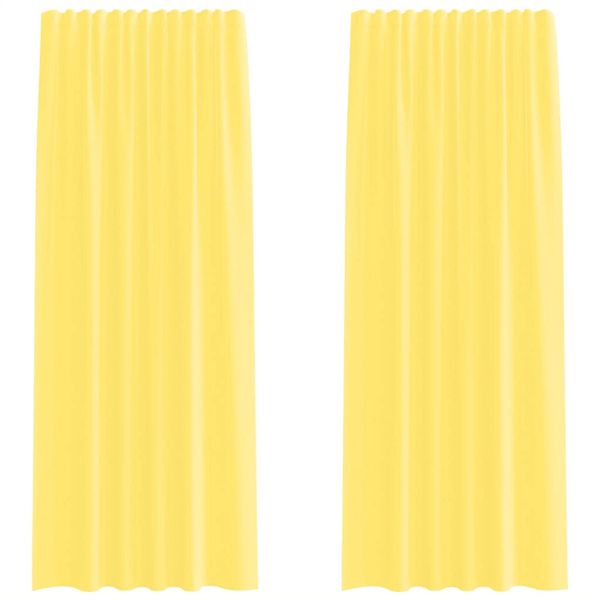 vidaXL Voile Vorhänge mit Stangentaschen 2 Stk Gelb 4102228 günstig online kaufen