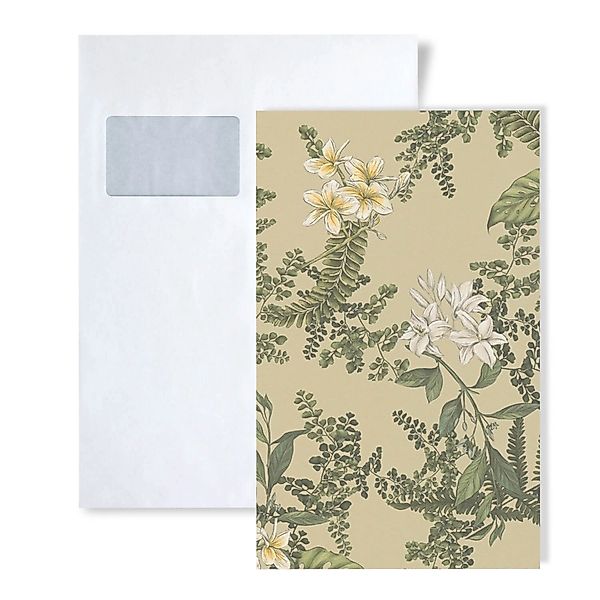 PROFHOME 1 MUSTERSTÜCK S-394241-GU DIN A4 MUSTER der Floralen Tapete günstig online kaufen