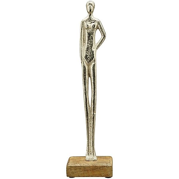 Annimuck Dekofigur Skulptur Artisanal, silber, Alu/Holz, günstig online kaufen