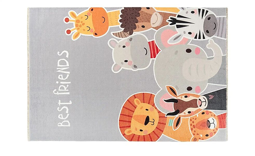 Kinderteppich  Friends ¦ grau ¦ Baumwolle ¦ Maße (cm): B: 115 H: 0,6 Teppic günstig online kaufen