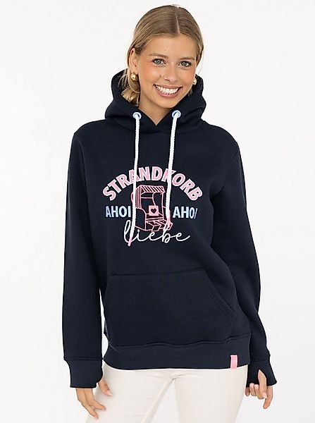 Zwillingsherz Hoodie "Strandkorb" maritime Stickerei, Rippbündchen, Känguru günstig online kaufen