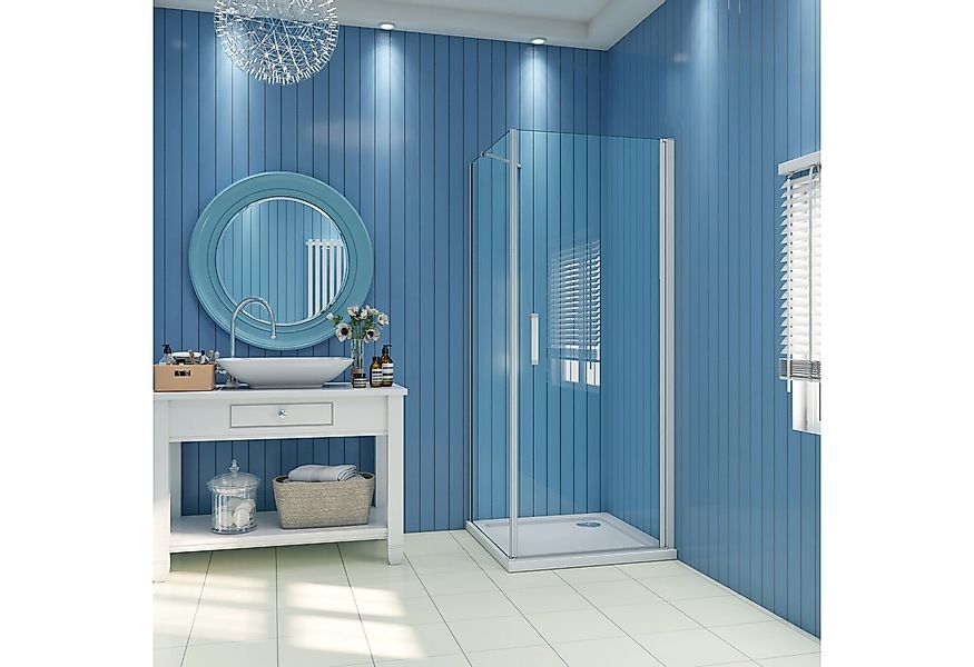 Duschparadies Eckdusche 5mm ESG Duschkabine Duschabtrennung Duschtür Drehtü günstig online kaufen