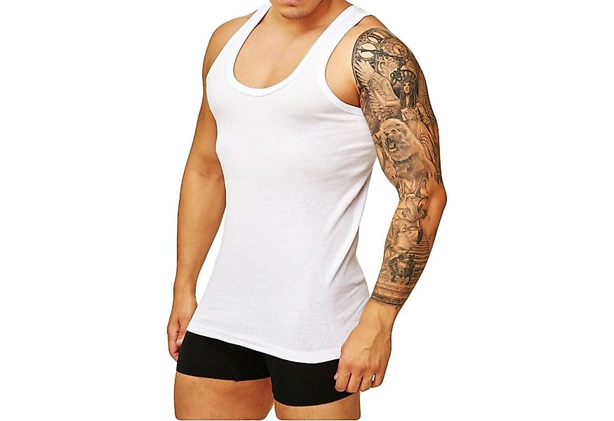 TEXEMP Unterhemd 4er Pack Herren Unterhemd Achselhemd 100% Baumwolle Tank T günstig online kaufen