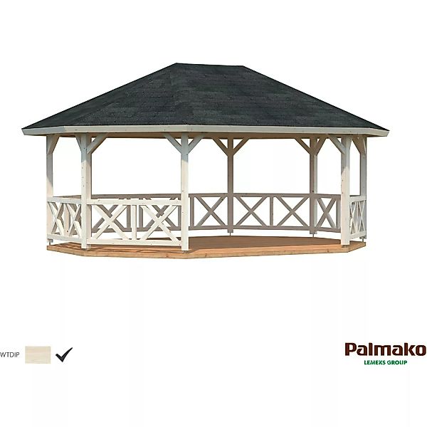 Palmako Holz-Pavillon Betty klar tauchgrundiert BxT: 615 cm x 465 cm günstig online kaufen