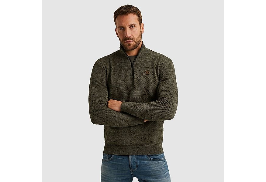 PME LEGEND Troyer mit Struktur-Muster und Logo-Badge günstig online kaufen