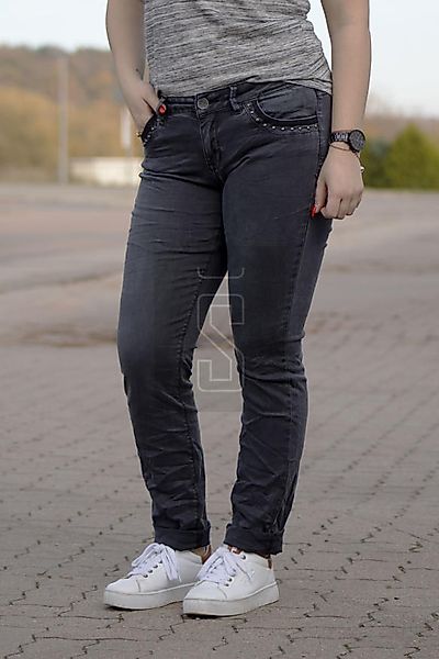 Buena Vista Damen Jeans Italy Stretch Denim anthracite günstig online kaufen