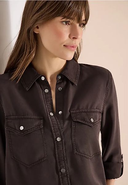 CECIL Bluse mit Hemdkragen und Turn-Up günstig online kaufen