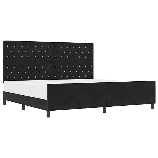 vidaXL Bett Bettgestell Schwarz 200x200 cm Samt (1-tlg) günstig online kaufen